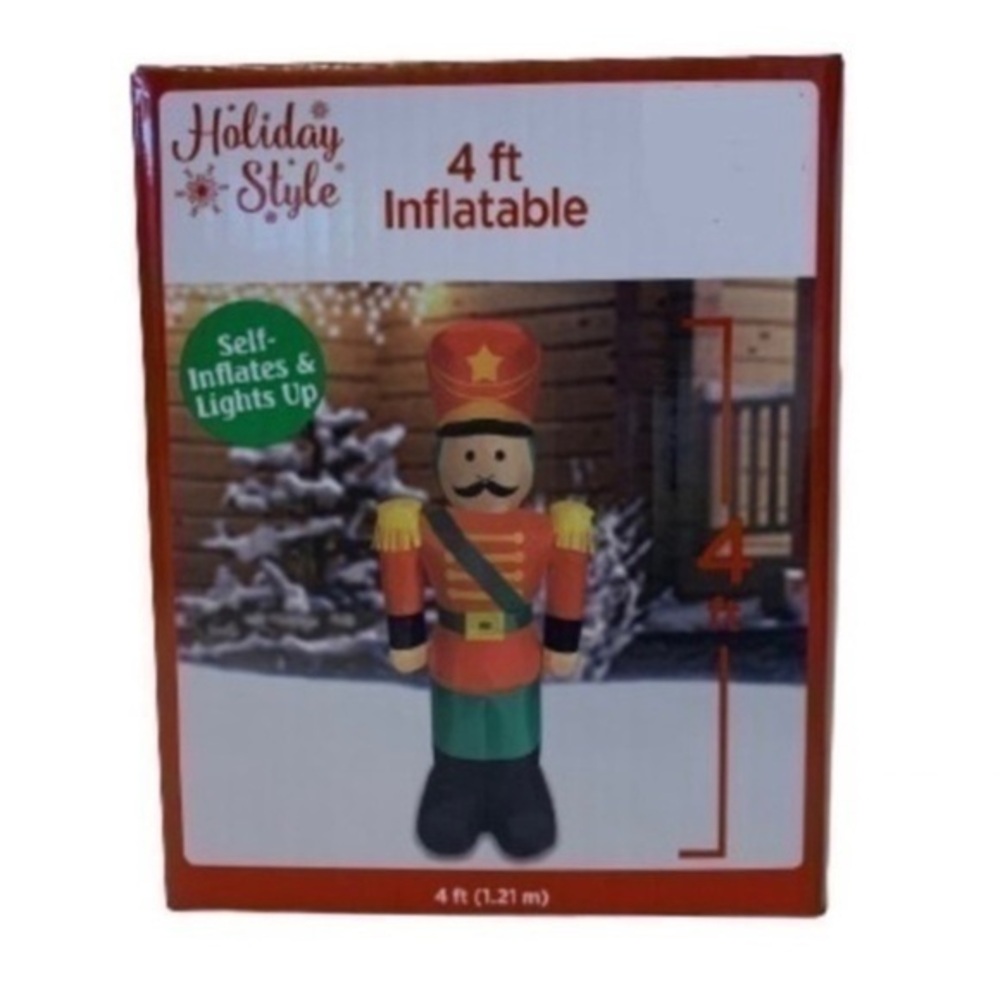 NIB. Holiday Style 4 ft Inflatable Nutcracker